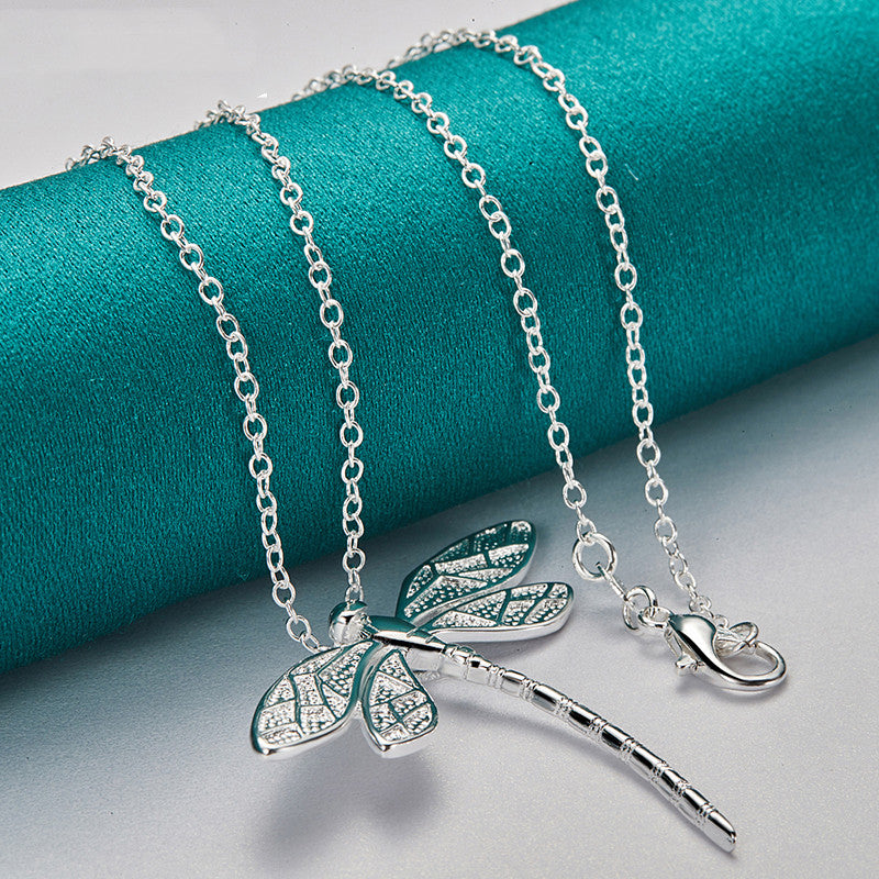 Sterling Silver Dragonfly Necklace – Symbol of Grace and Transformation