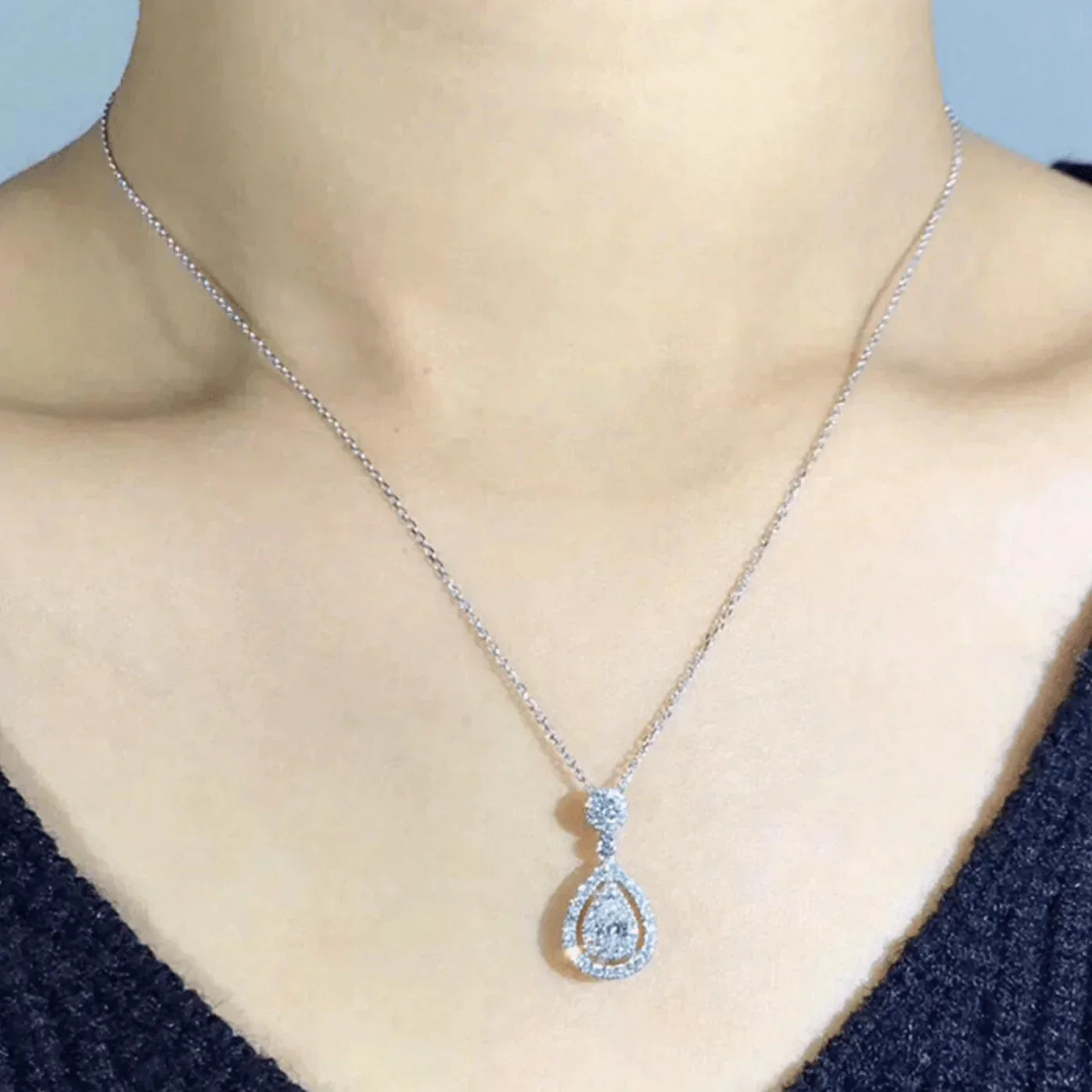 Charlotte teardrop pendant necklace