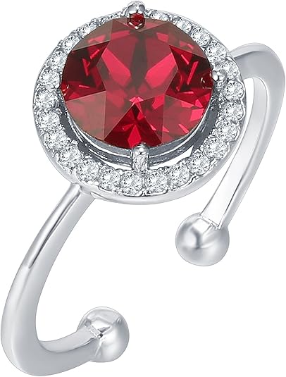 Crimson Glow Ruby Promise Ring | White Gold