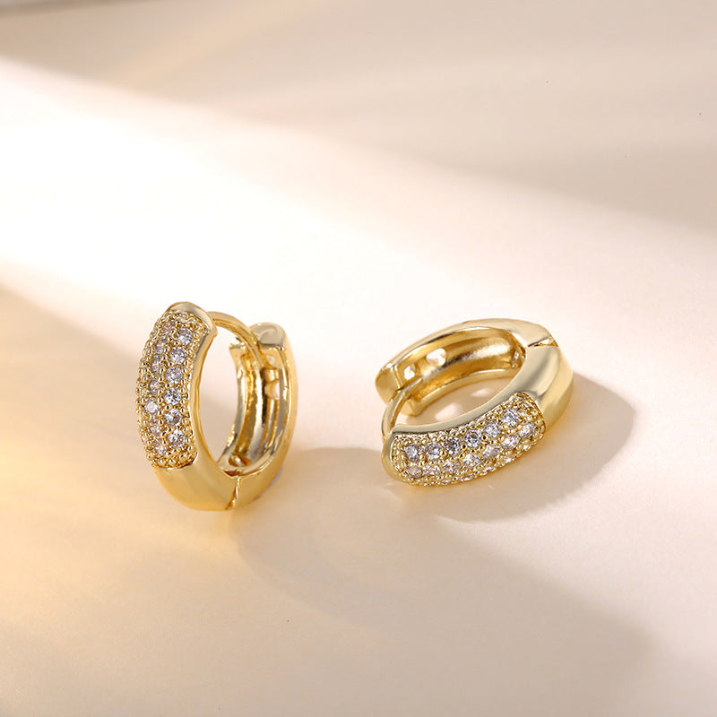 Clementine golden wrapping ring earrings