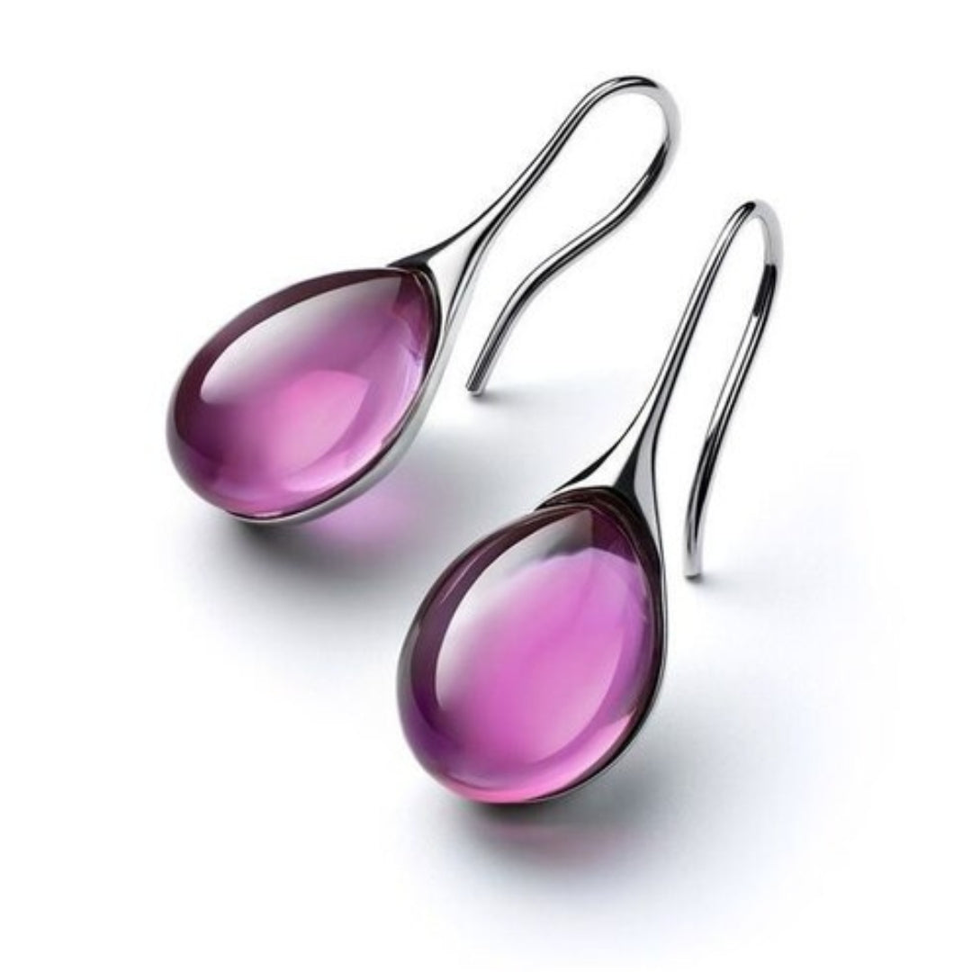 Golden and silver crystal earring drops