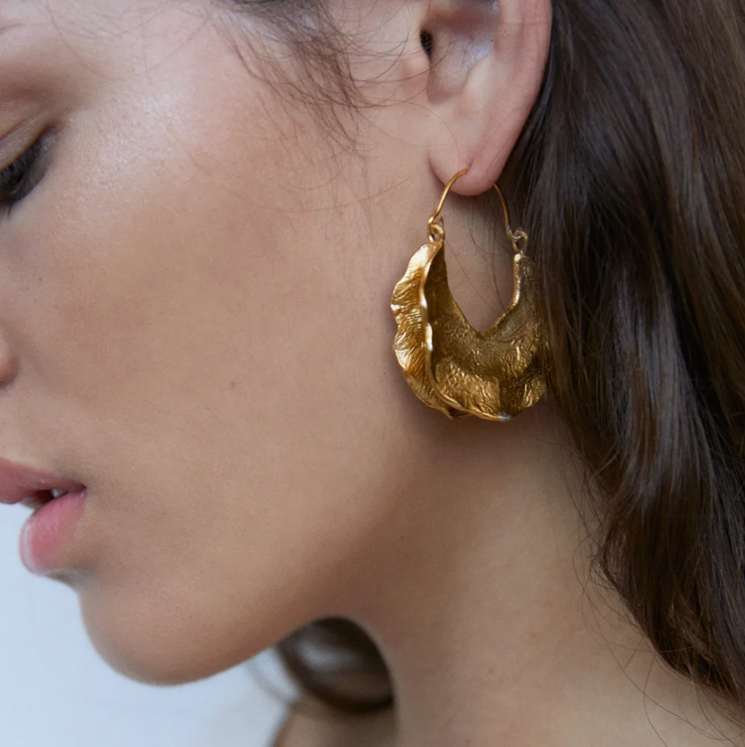 18-carat gold-plated long boho party earrings