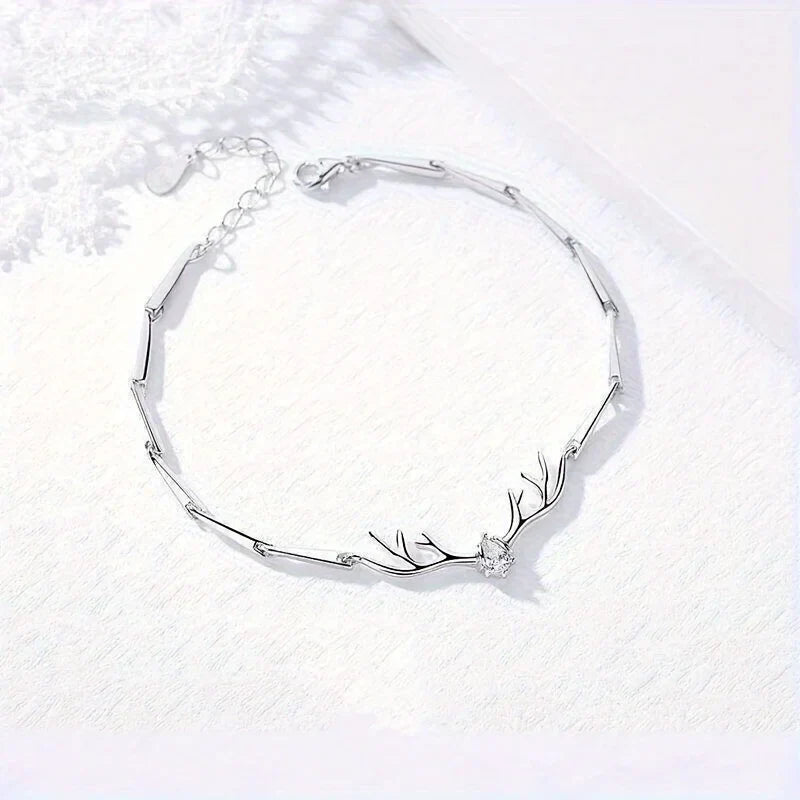 Antler Heart Zircon Bracelet