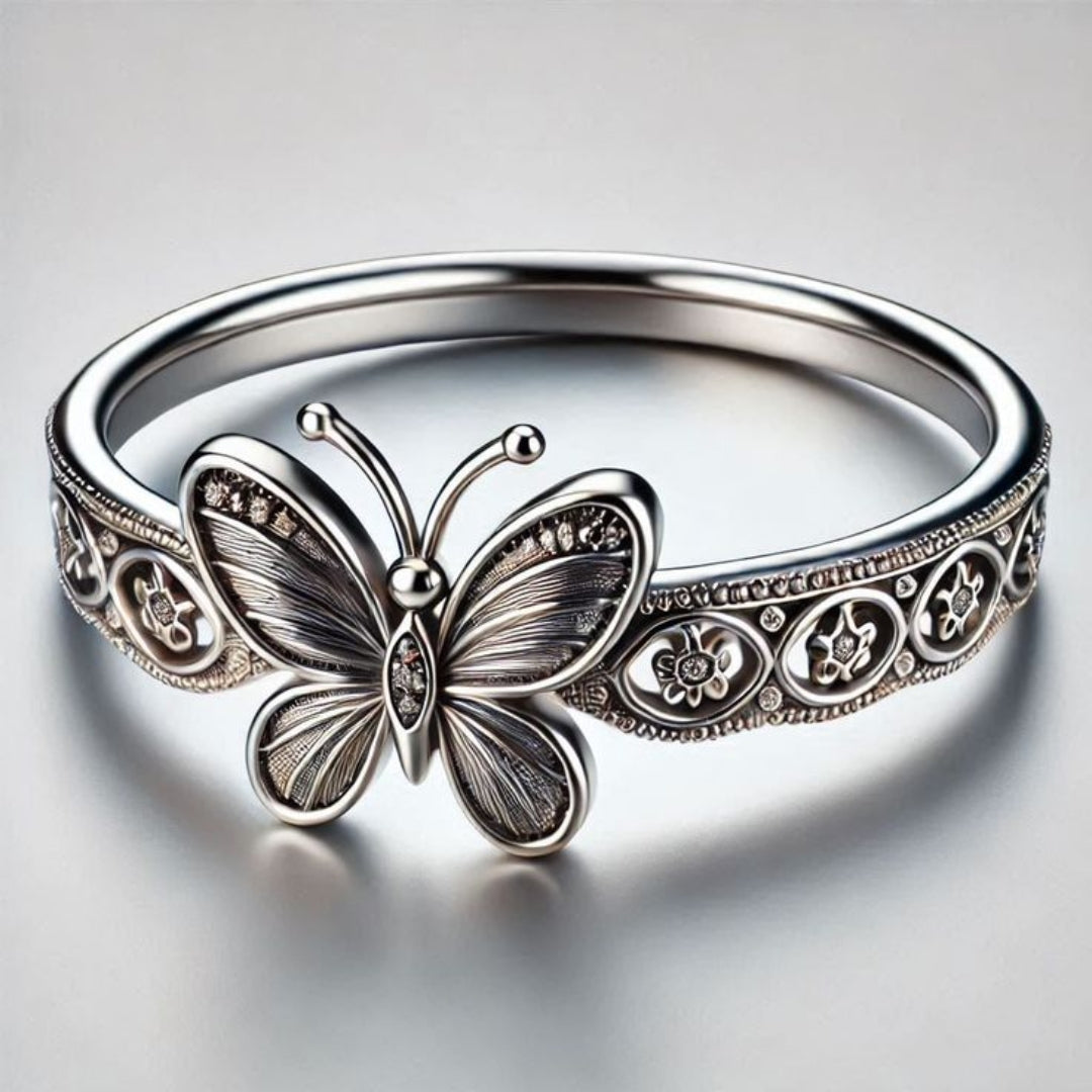 Silver Exotic Butterfly Ring