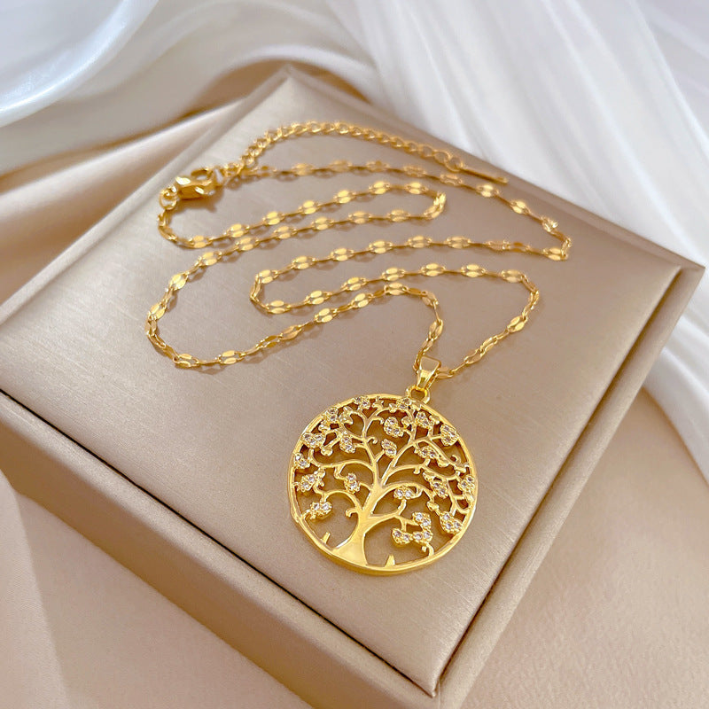 Lilia golden Tree of Life necklace
