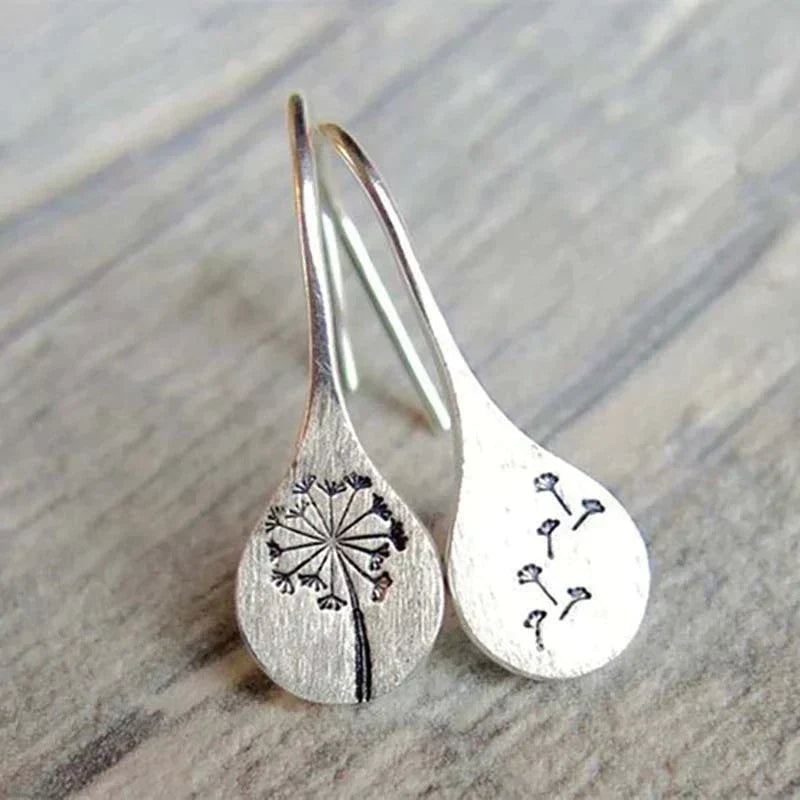 Vintage 925 silver flower earrings