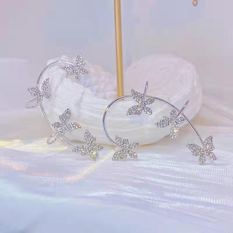 Butterfly Garden crescent earrings