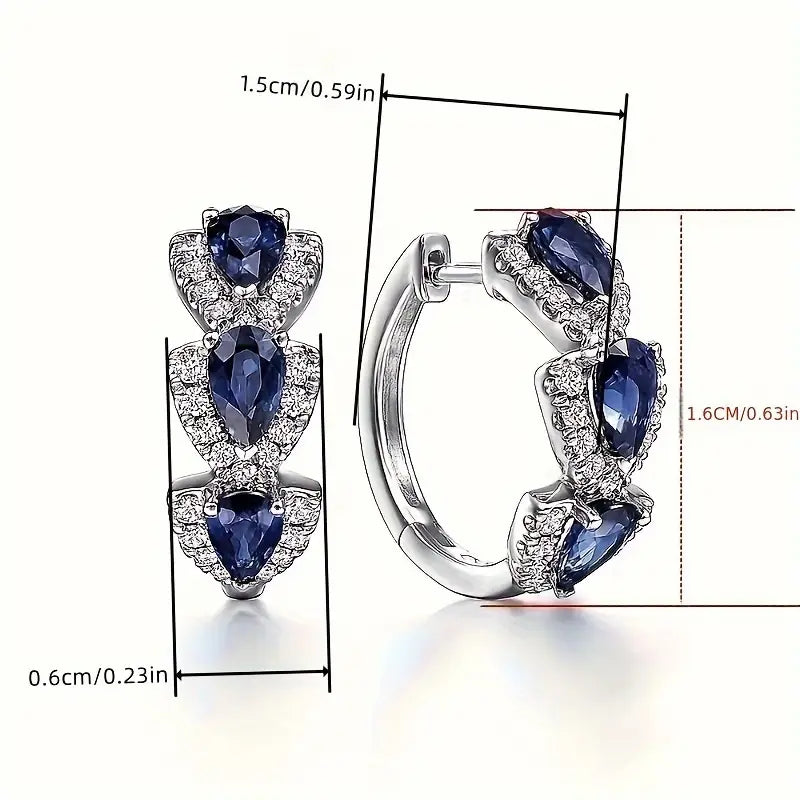 Round Cut Sapphire Tennis Bracelet | White Gold