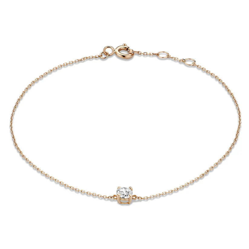 Crystal Cluster Huggie Earrings | White Gold