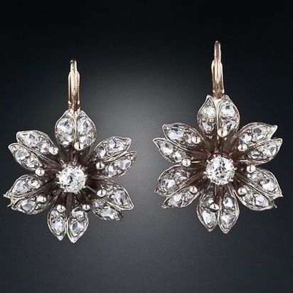 Crystal flower earrings