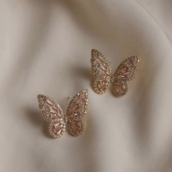 Vintage Brilliant Butterfly Earrings