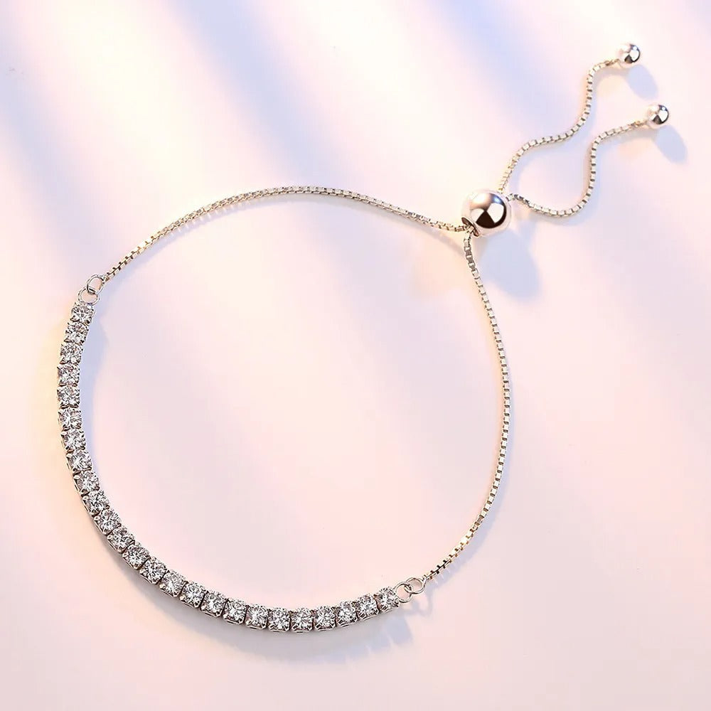 Magnificent 925 silver and zirconium bracelet