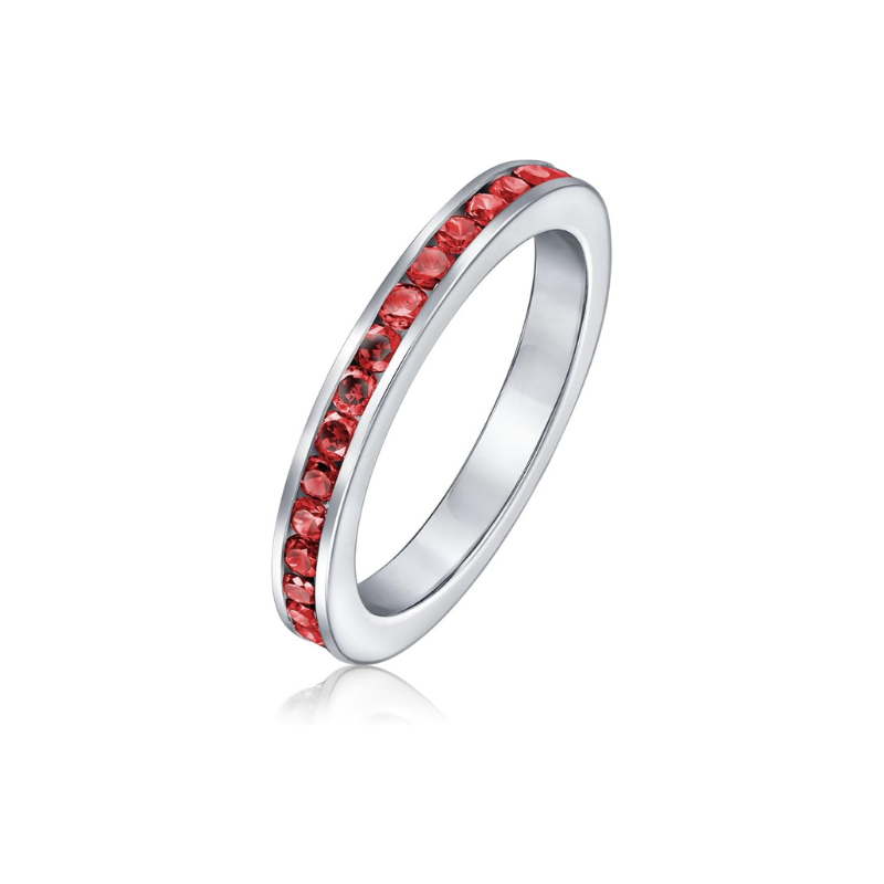 Ruby Infinity Pendant Necklace | White Gold