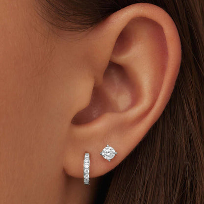 Dara Brillane Stone Earring Set | White Gold