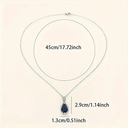Sapphire Square Stud Earrings | White Gold