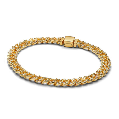 Open Circle Three Row Necklace | White Gold