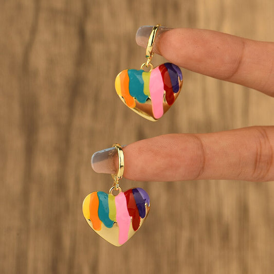18-carat gold-plated hand-engraved earrings