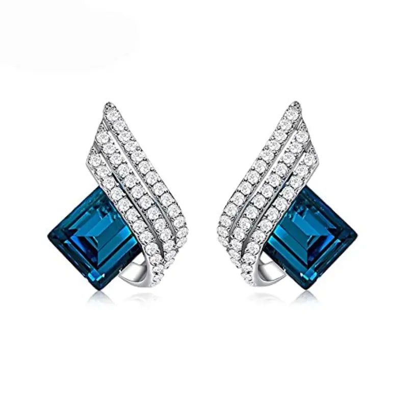 Royal Midnight Drop Earrings | Gold