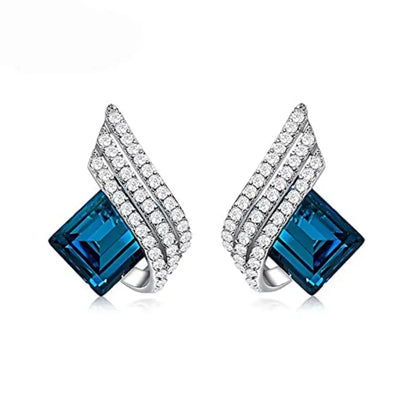 Royal Midnight Drop Earrings | Gold