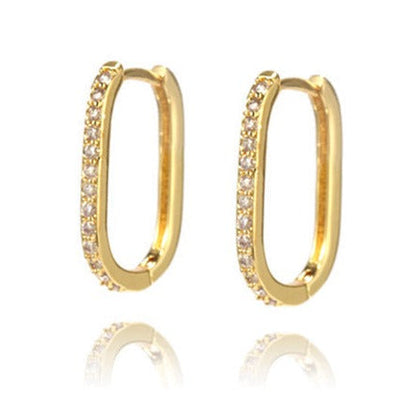 Sirius golden U-shaped earrings