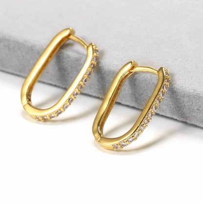 Sirius golden U-shaped earrings