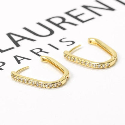 Sirius golden U-shaped earrings