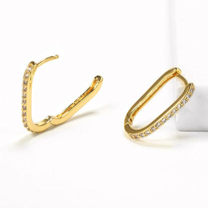 Sirius golden U-shaped earrings