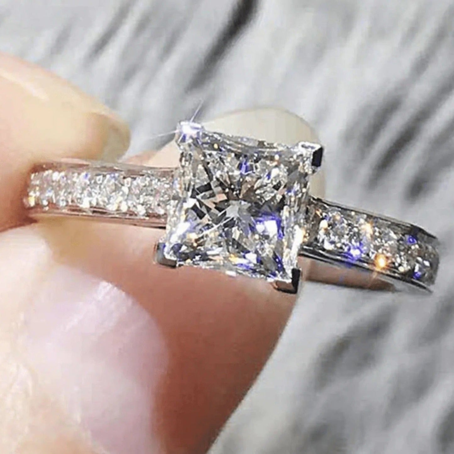 Calliope princess cut ring