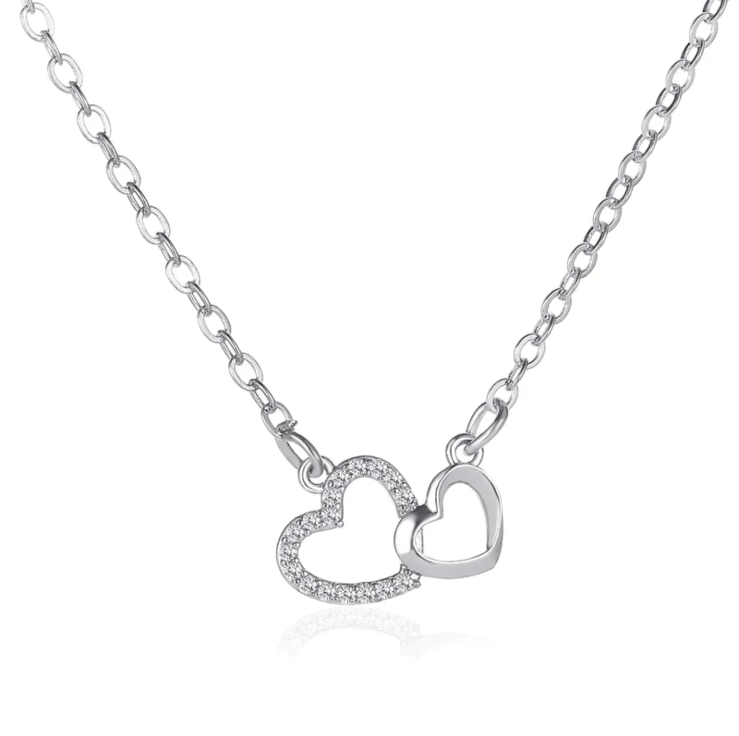 Cynthia double heart necklace