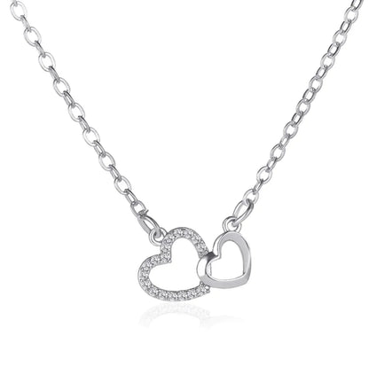 Cynthia double heart necklace