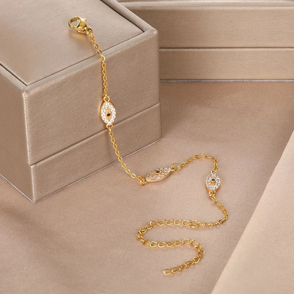 Evil Eye Bracelet with diamonds