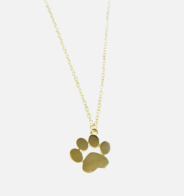 Gold Plated Paw Charm Necklace