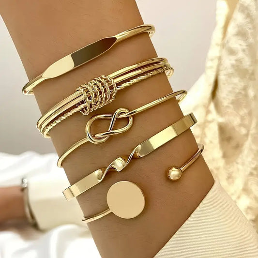Elegance Bow Knot Bracelet Set | Gold