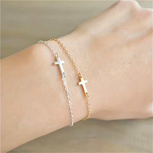Simple Elegant Cross Bracelet