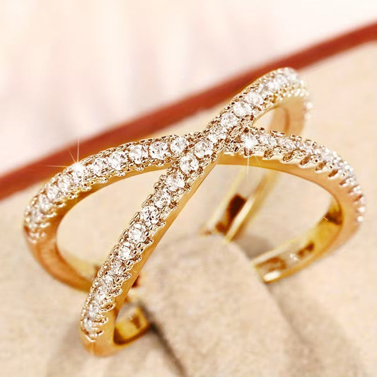Interlocking Zirconia Cross Ring