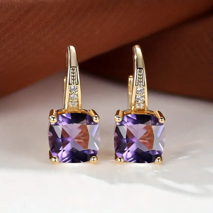 Mystic Stone Circle Earrings | Gold