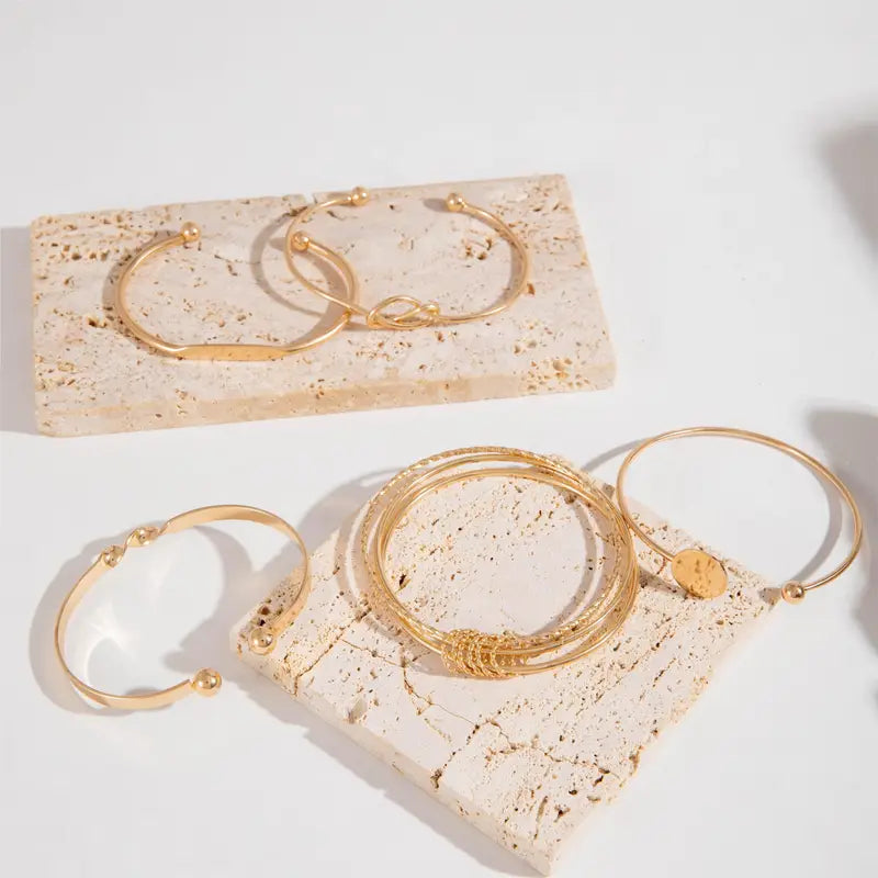 Elegance Bow Knot Bracelet Set | Gold