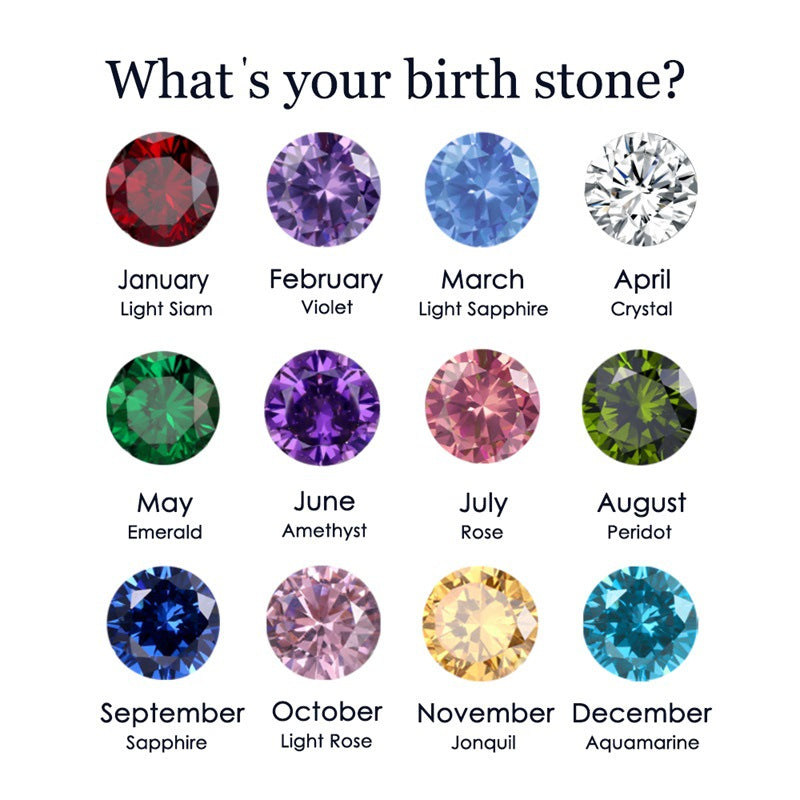Lyra birthstone necklace