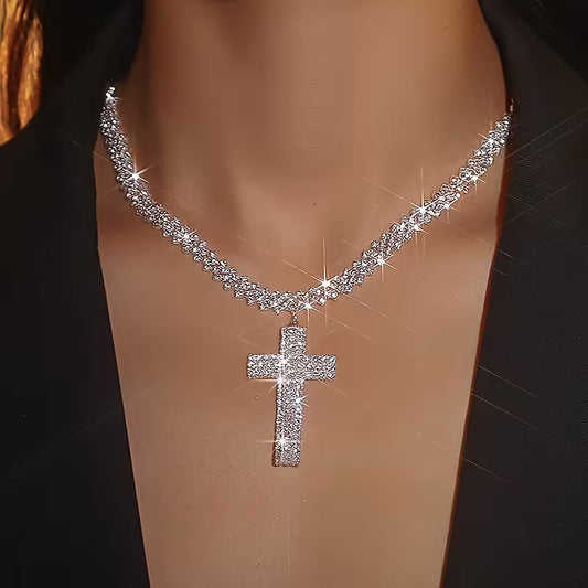 Multi-Layer Rhinestone Necklace