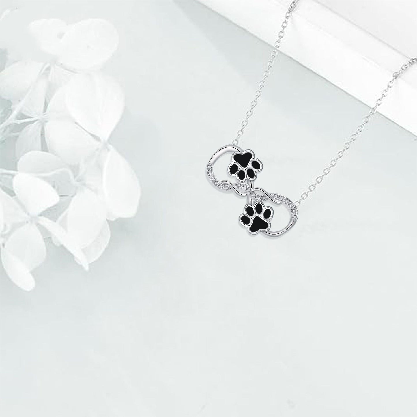 Infinity Symbol with Zirconia Pendant Necklace