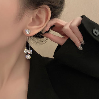 Zircon Triad gold-plated earrings