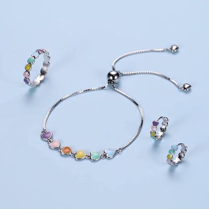 Sterling Silver Paw Print Bracelet – Adjustable Size