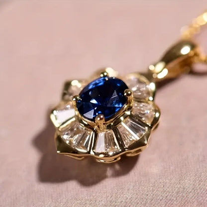 Nadine Sapphire Earrings | Gold