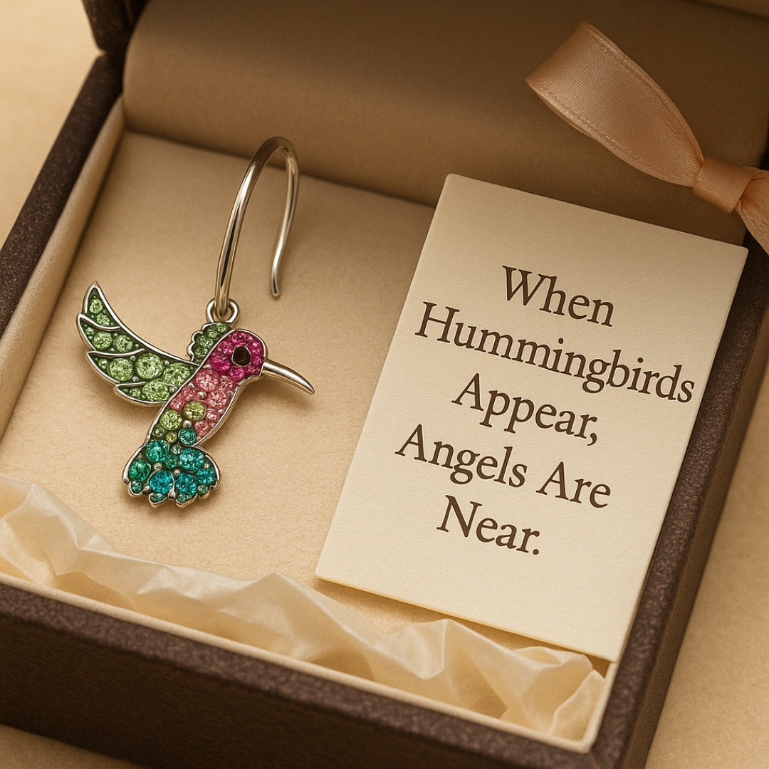 Sparkling Colorful Hummingbird Earrings