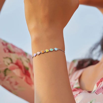 Sterling Silver Paw Print Bracelet – Adjustable Size