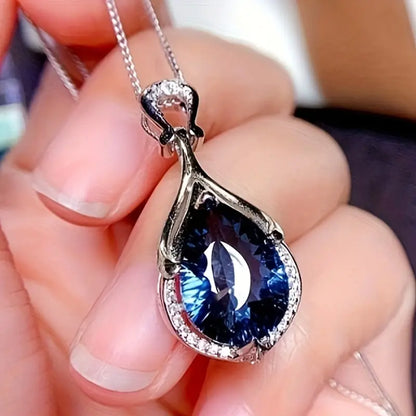 Sapphire Square Stud Earrings | White Gold