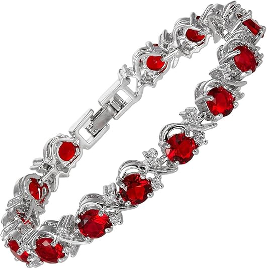Infinity Heart Ruby Necklace | White Gold