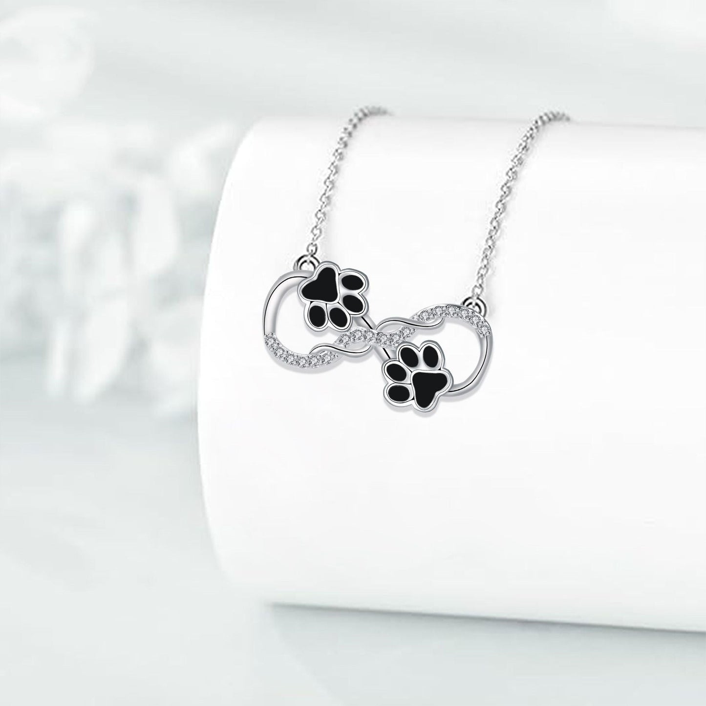 Infinity Symbol with Zirconia Pendant Necklace