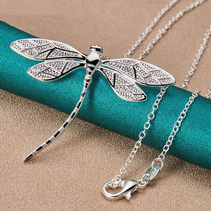 Sterling Silver Dragonfly Necklace – Symbol of Grace and Transformation