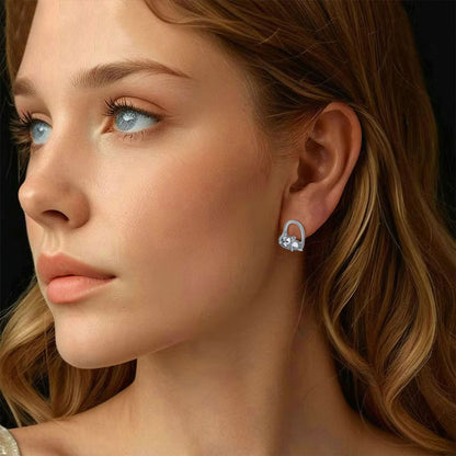 Fine 925 Silver Sleeping Puppy Earrings